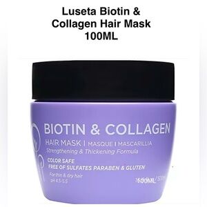 Luseta Biotin & Collagen Hair Mask, 3.38 FL OZ | 100ML Color Safe, Brand New